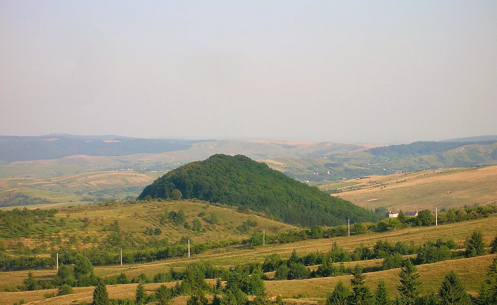 Hills and forests in Vânători-Neamț Natural Park